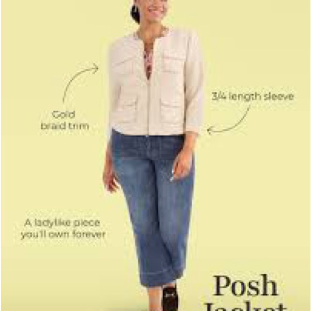 CAbi Posh Textured Zip-Front Pocket Jacket - Picture 5 of 5